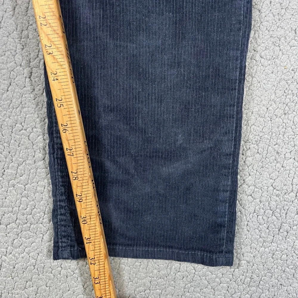 Levis 514 Straight Fit Corduroy Pants Mens 33x32 Navy Blue Stretch 00514-0729
